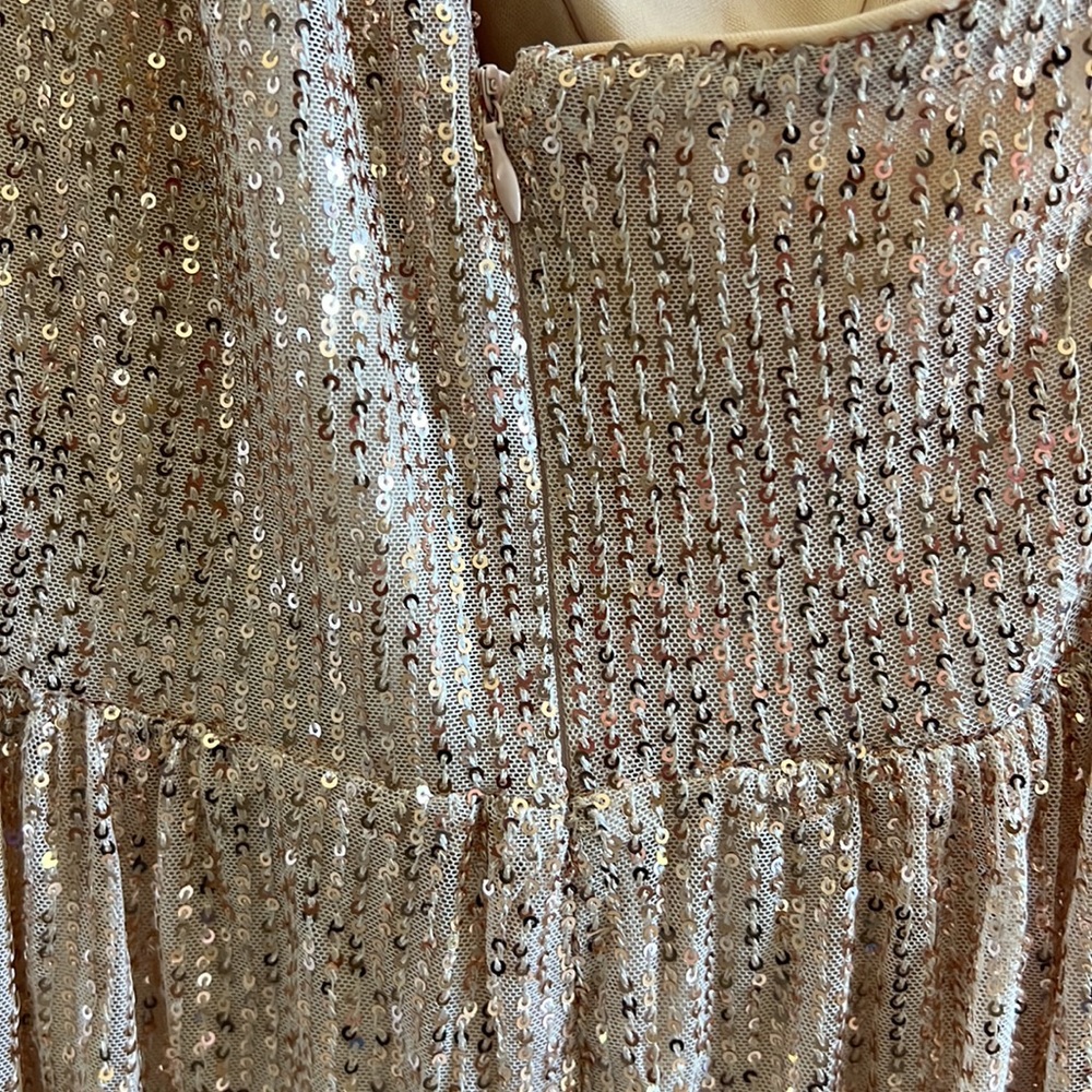 Giffniseti Formal Gown Size XL Gold Sequin New with Tags - Picture 7 of 12